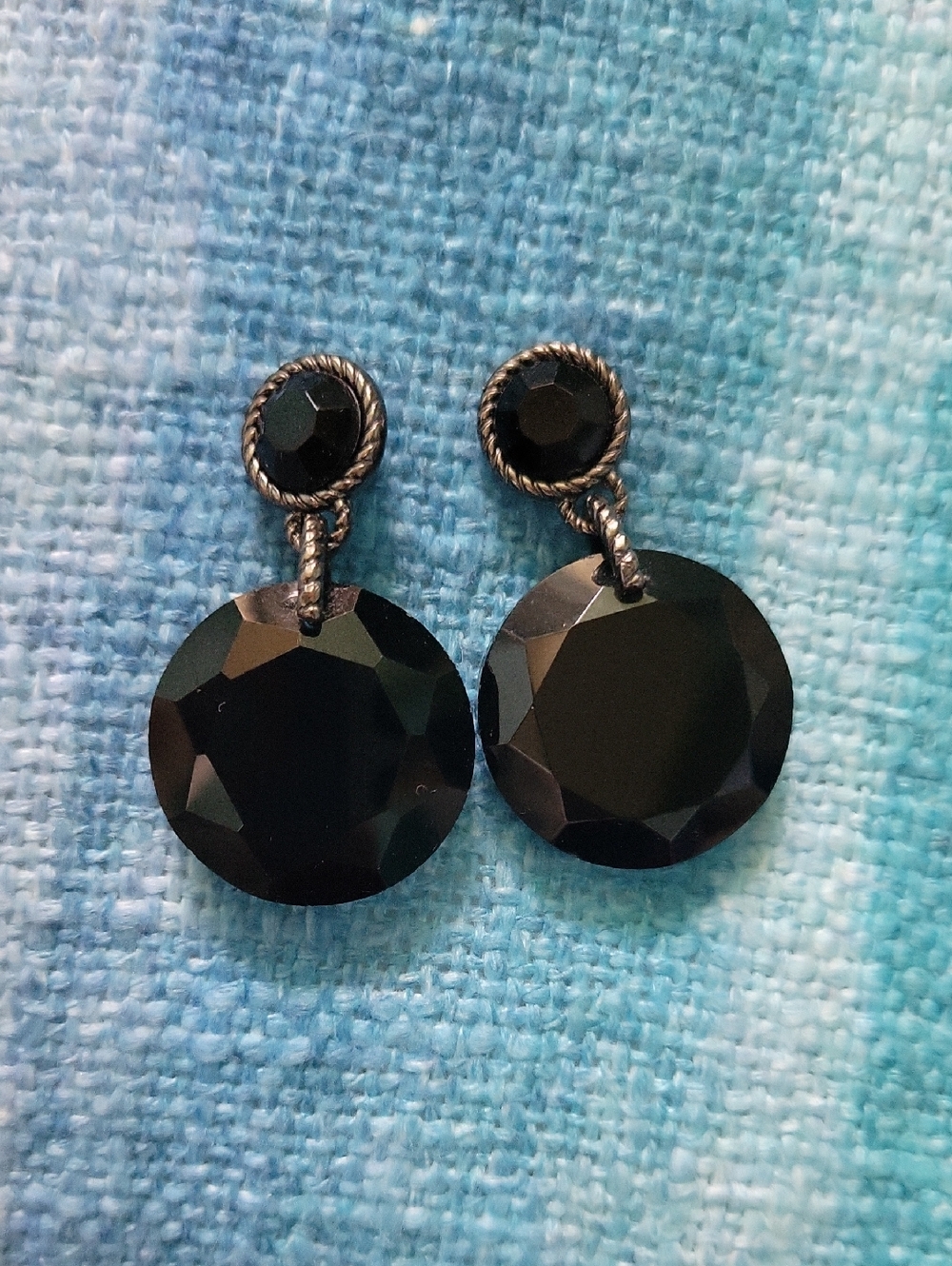 Black Glass Earrings